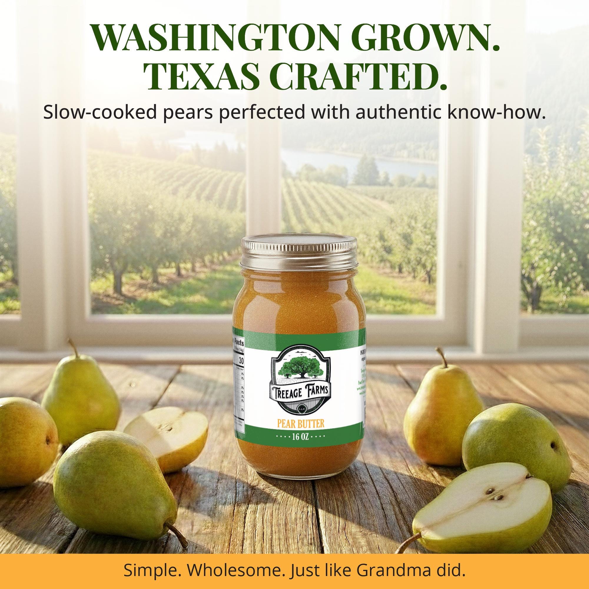 Treeage Farms Pear Butter Duo 16 oz (2-Pack)