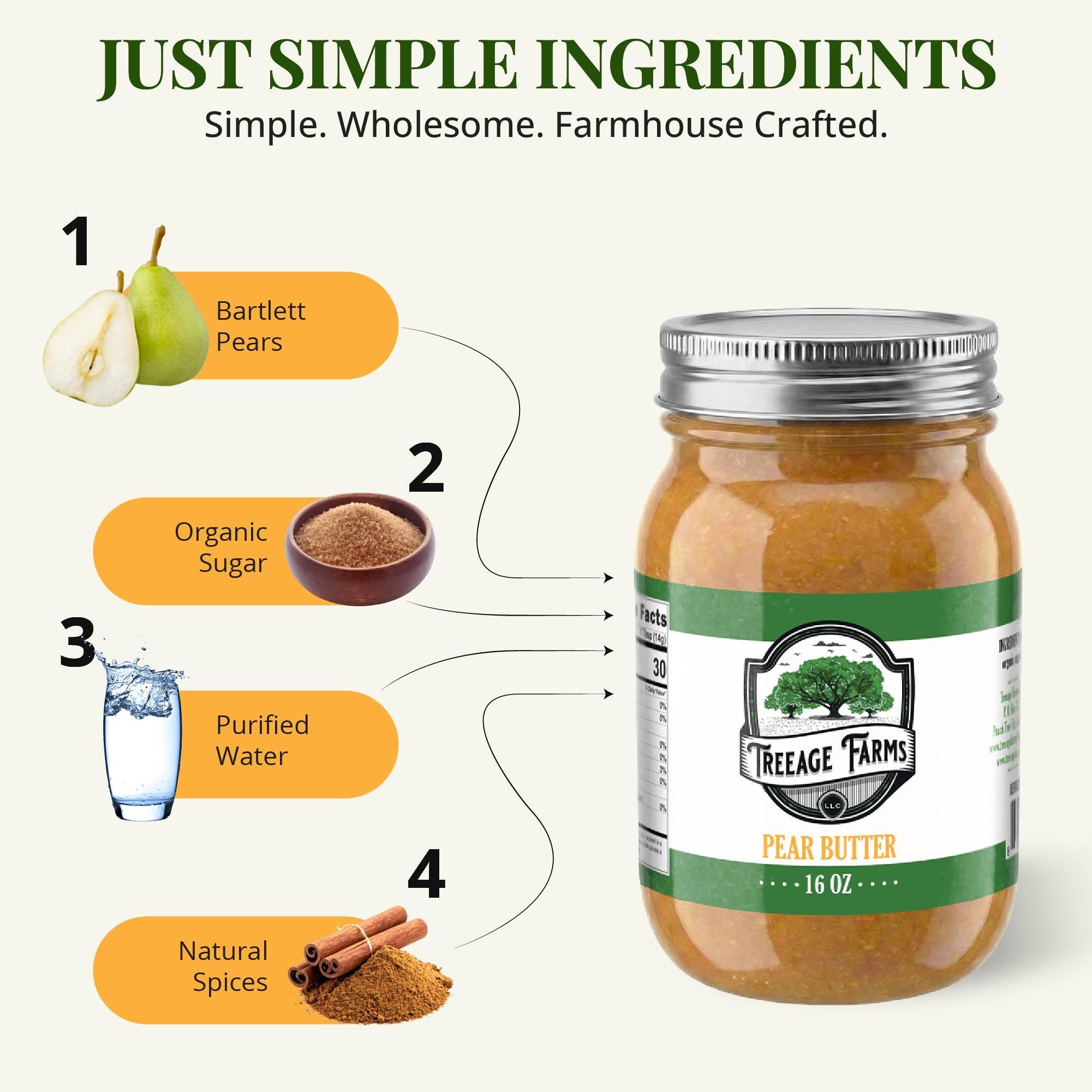 Treeage Farms Pear Butter Duo 16 oz (2-Pack)