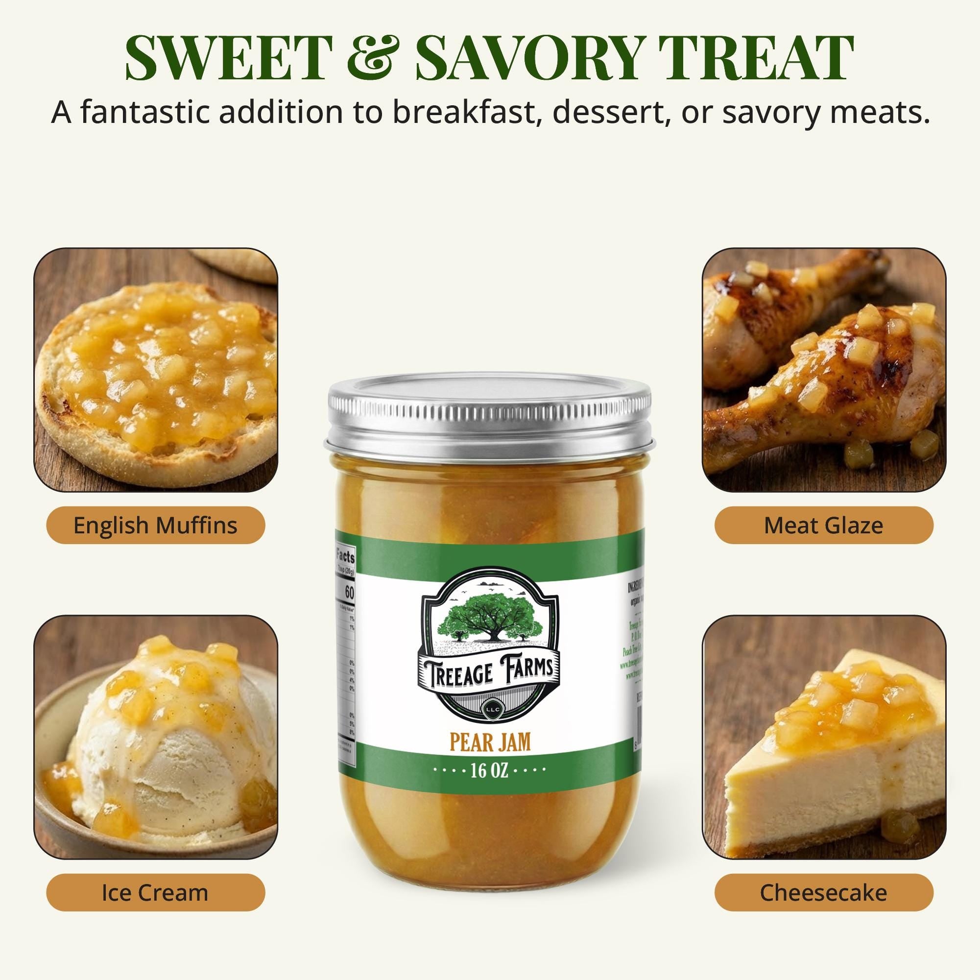 Treeage Farms Pear Jam Duo 16 oz (2-Pack)