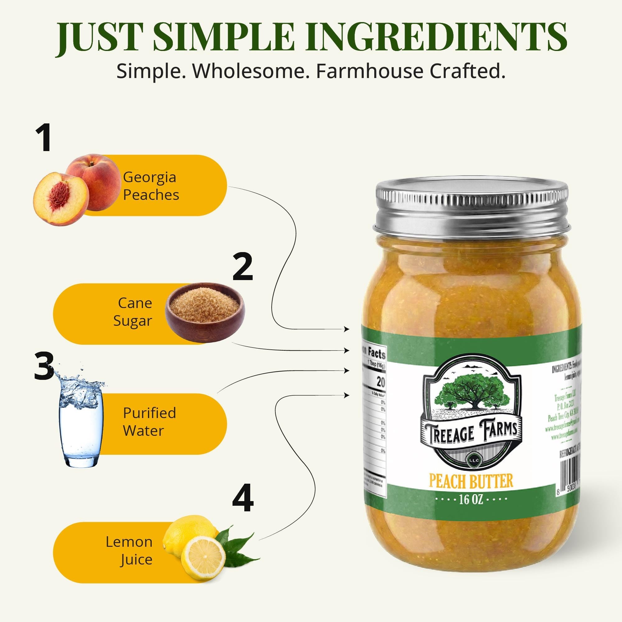 Treeage Farms Peach Butter Duo 16 oz (2-Pack)