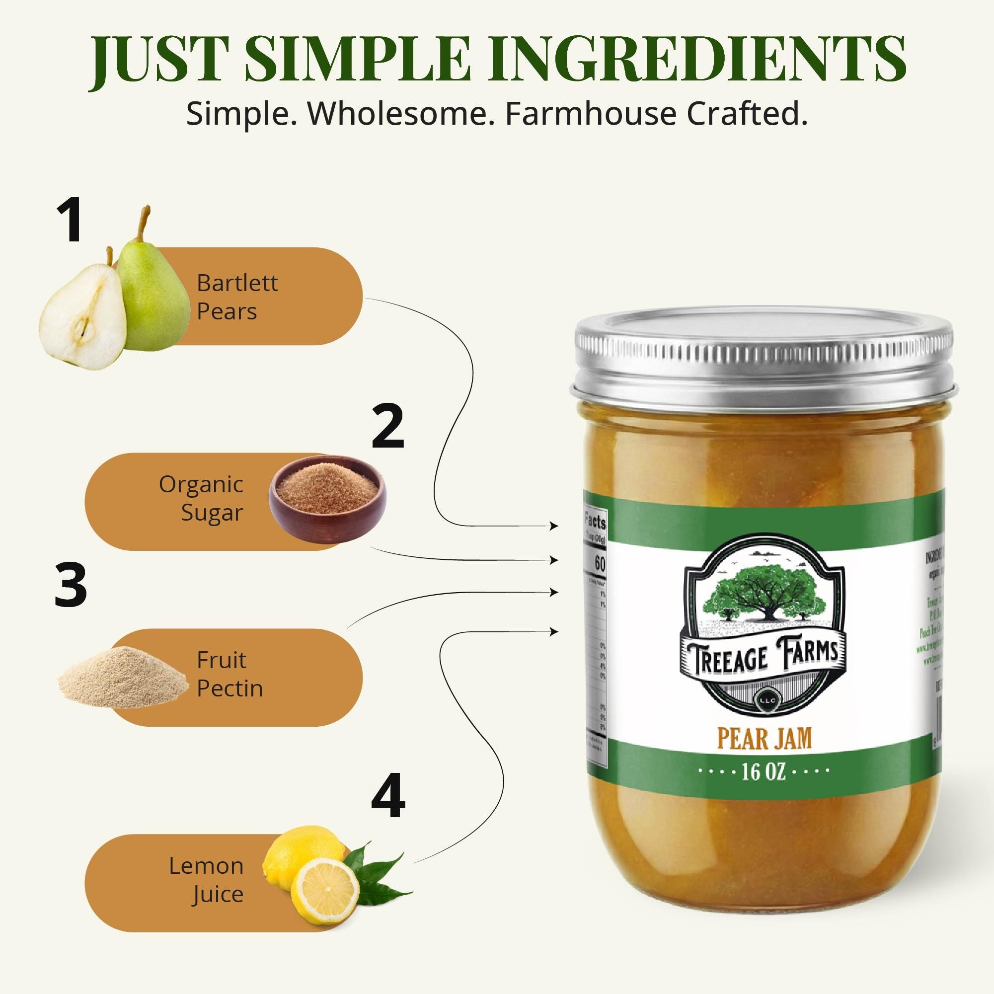 Treeage Farms Pear Jam Duo 16 oz (2-Pack)