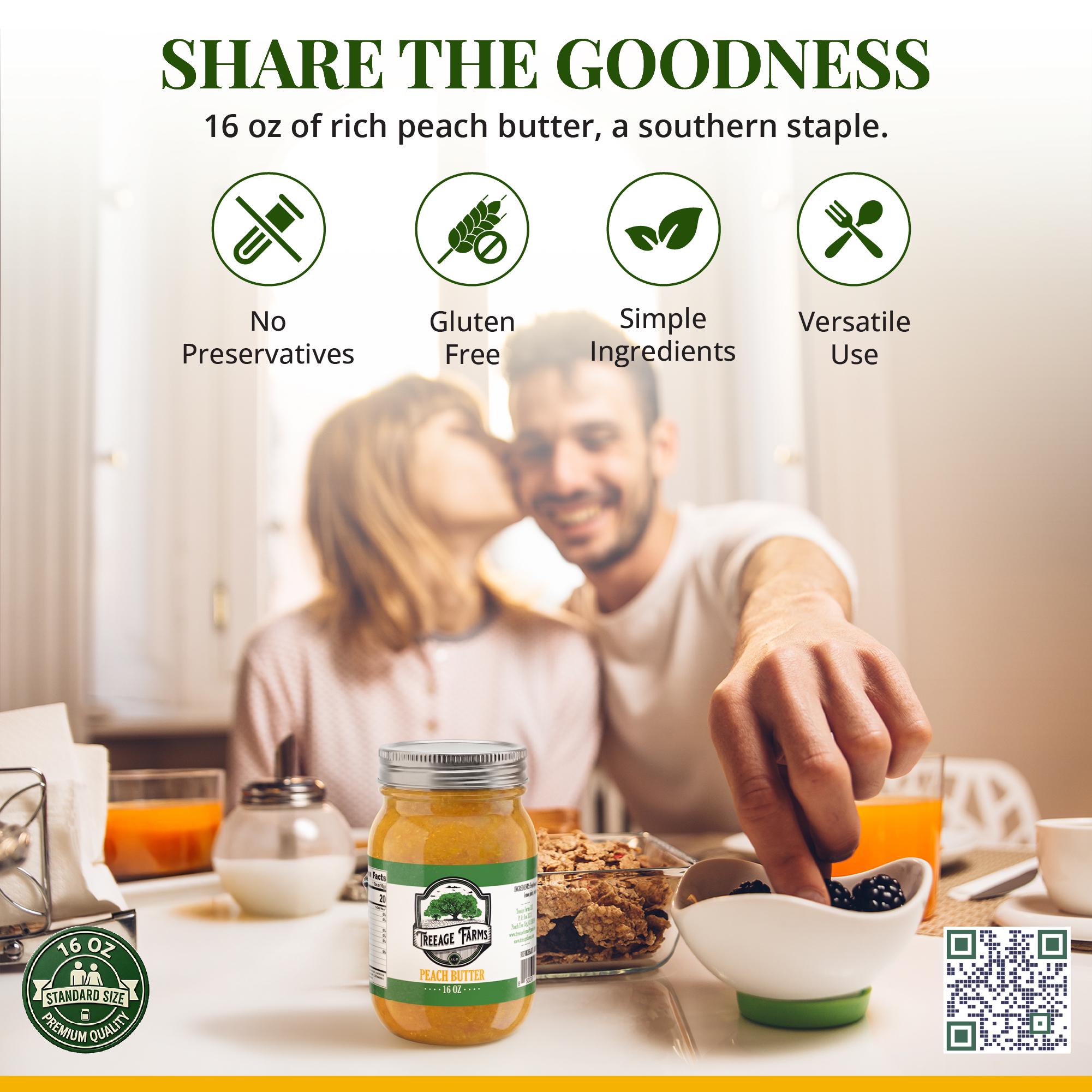 Treeage Farms Peach Butter Duo 16 oz (2-Pack)